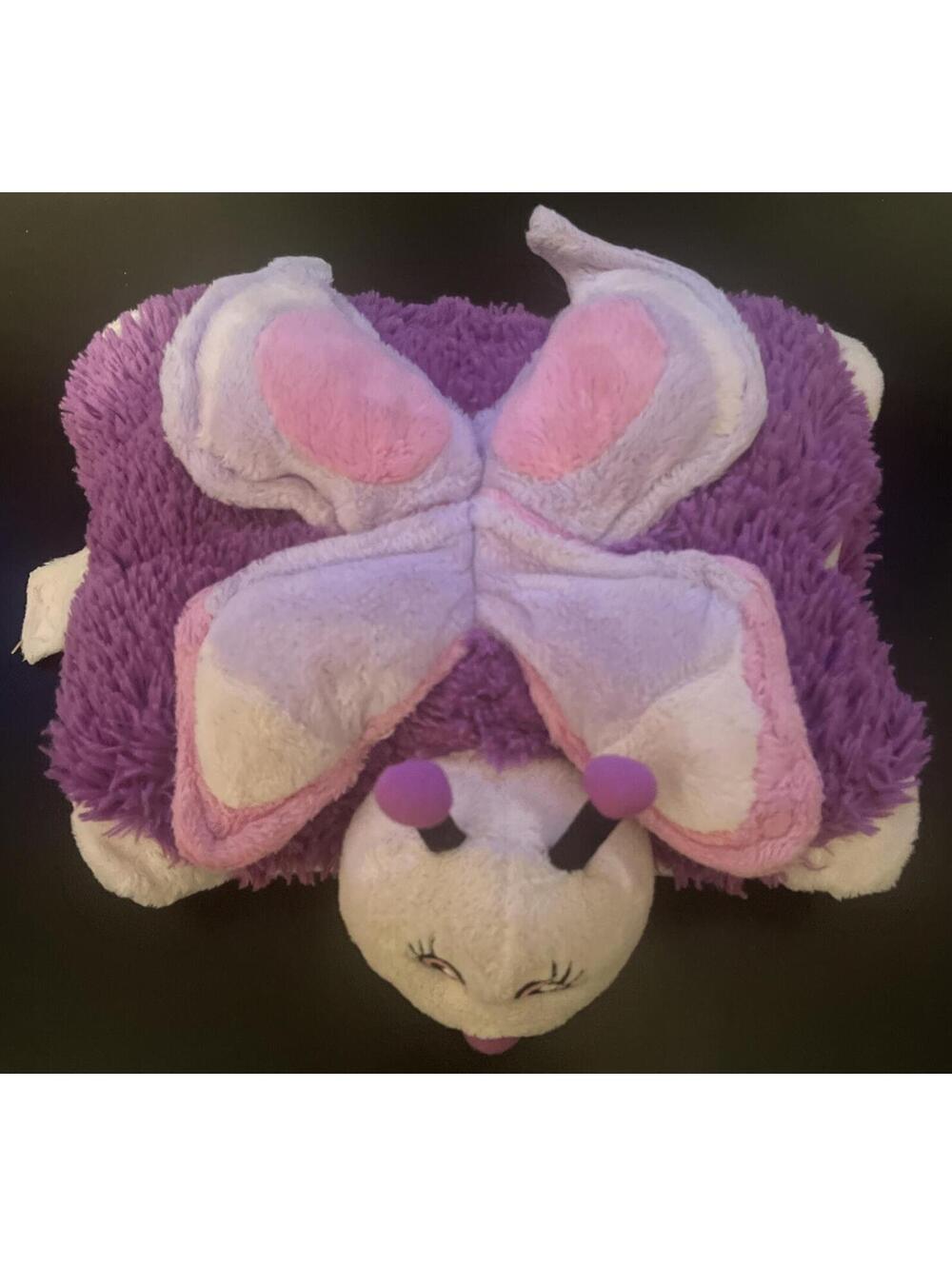 PILLOW PETS Dream Lites Pink & Purple Ladybug Color 2009 - Clean!!